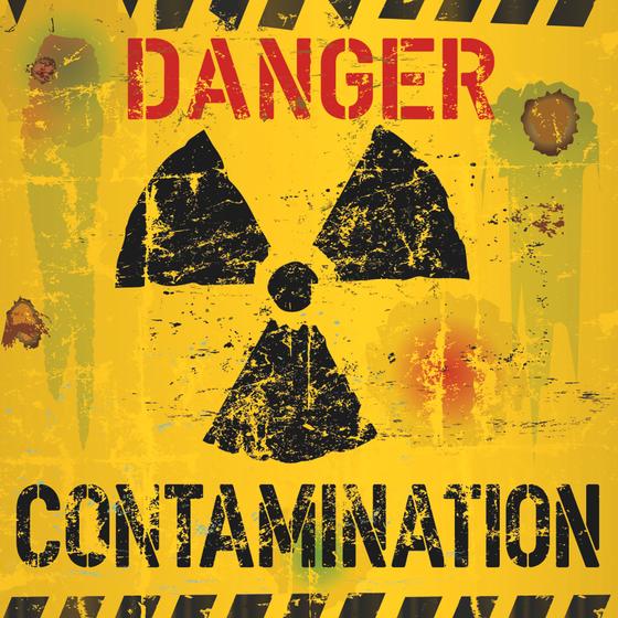 Fridge magnet "Danger Contamination" - cool pinboard magnets