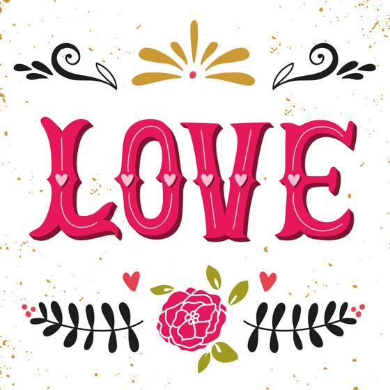 Fridge Magnet / "Love I" Whiteboard Pinboard Magnet