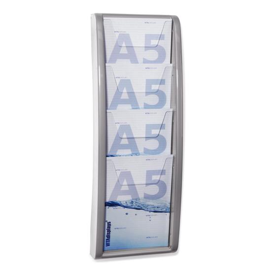 DIN A5 Display / 4 Etg. / Wandmontage (Grau)