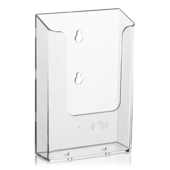 Wall brochure holder transparent in DIN long (DL) - DIN A6 format