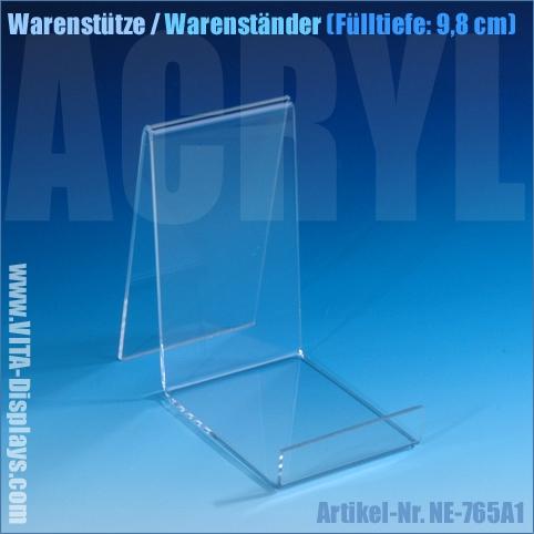 Product support / product stand (filling depth: 9.8 cm) made of original PLEXIGLAS®.