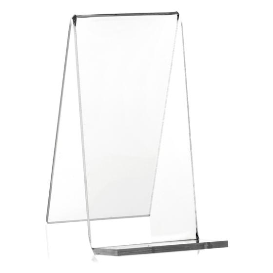 Buchstütze / Buchaufsteller als transparenter Warenträger aus 3.0 mm PLEXIGLAS® (50.0 x 100.0 mm)