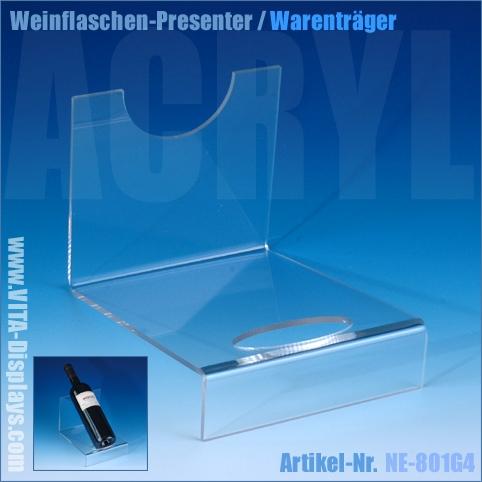 Weinflaschen-Presenter / Warenträger aus Acryl