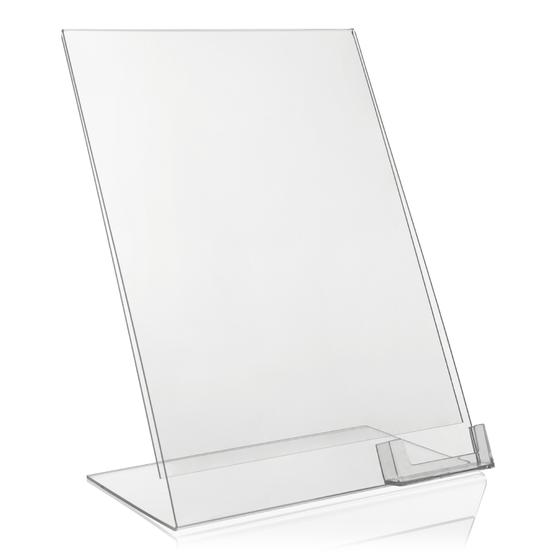 DIN A3 advertising stand with business card holder