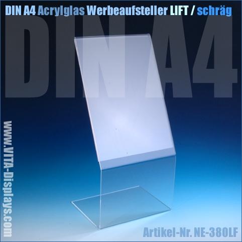 DIN A4 Werbeaufsteller / LIFT (erhöhter Standfuss)
