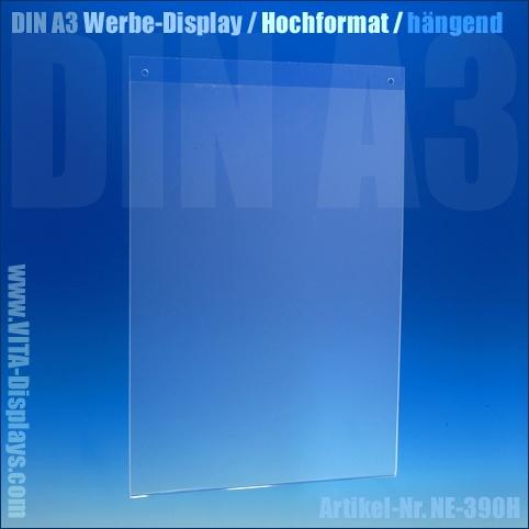 Plakattasche aus PLEXIGLAS® im DIN A3 Format (inkl. Bohrungen)