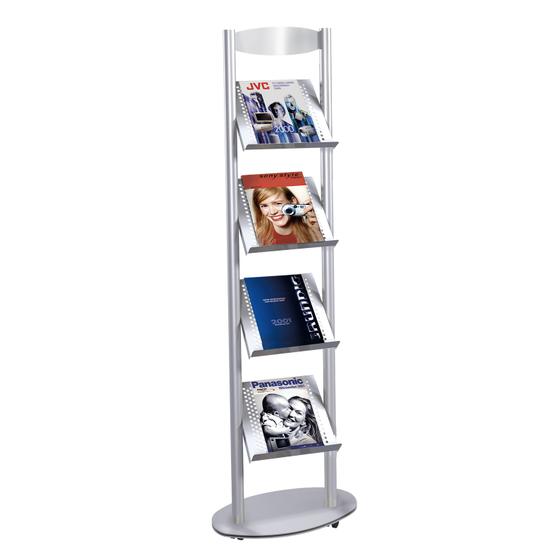 Prospektregal / Zeitschriften-Ständer PALLAS (4 Fächer)